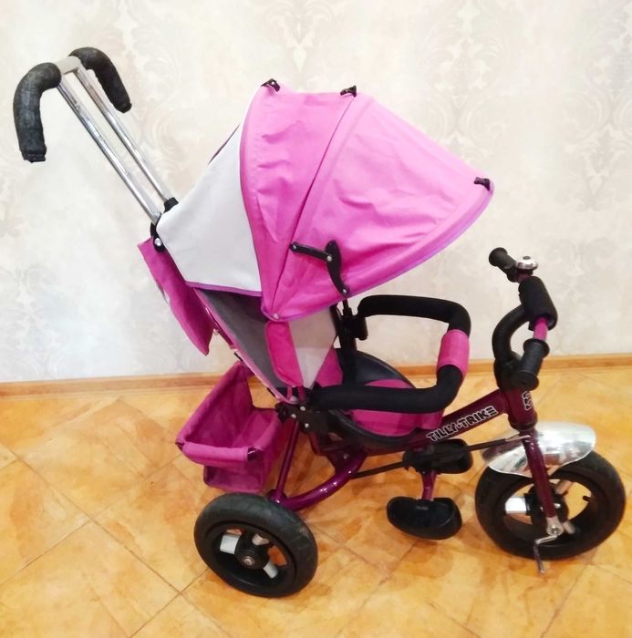 TILL%TRIK Детский трёхколёсный с родительской ручкой Велосипед-Коляска