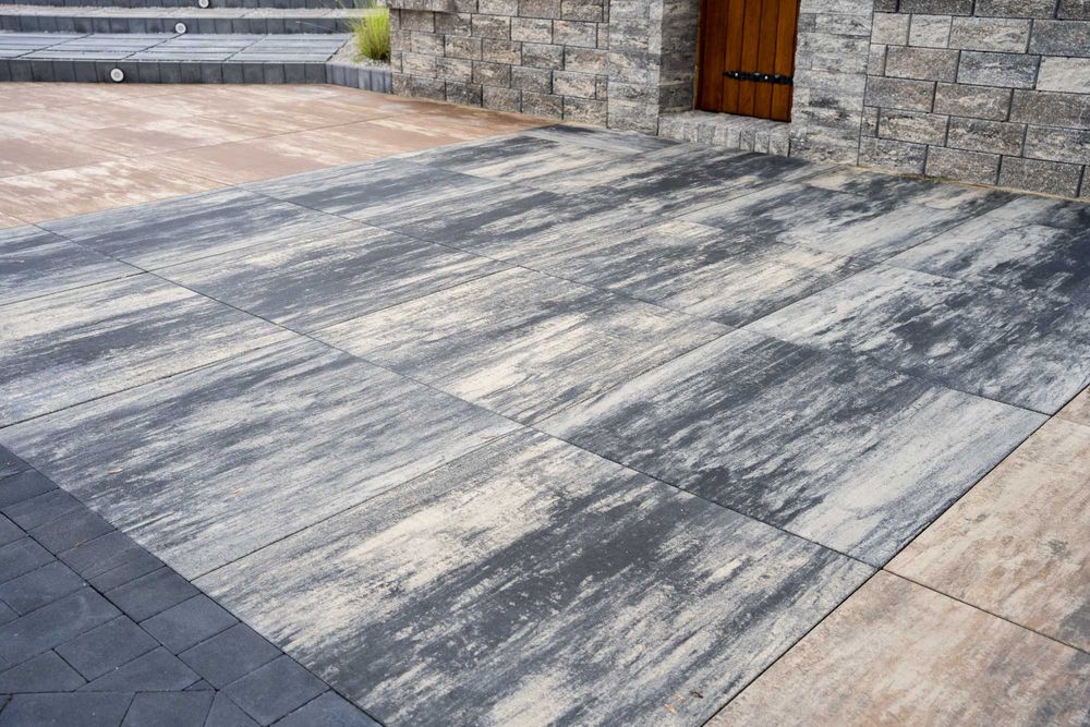 Płyta tarasowa Quadri™ 80×40×6cm STALOWO-BIAŁY