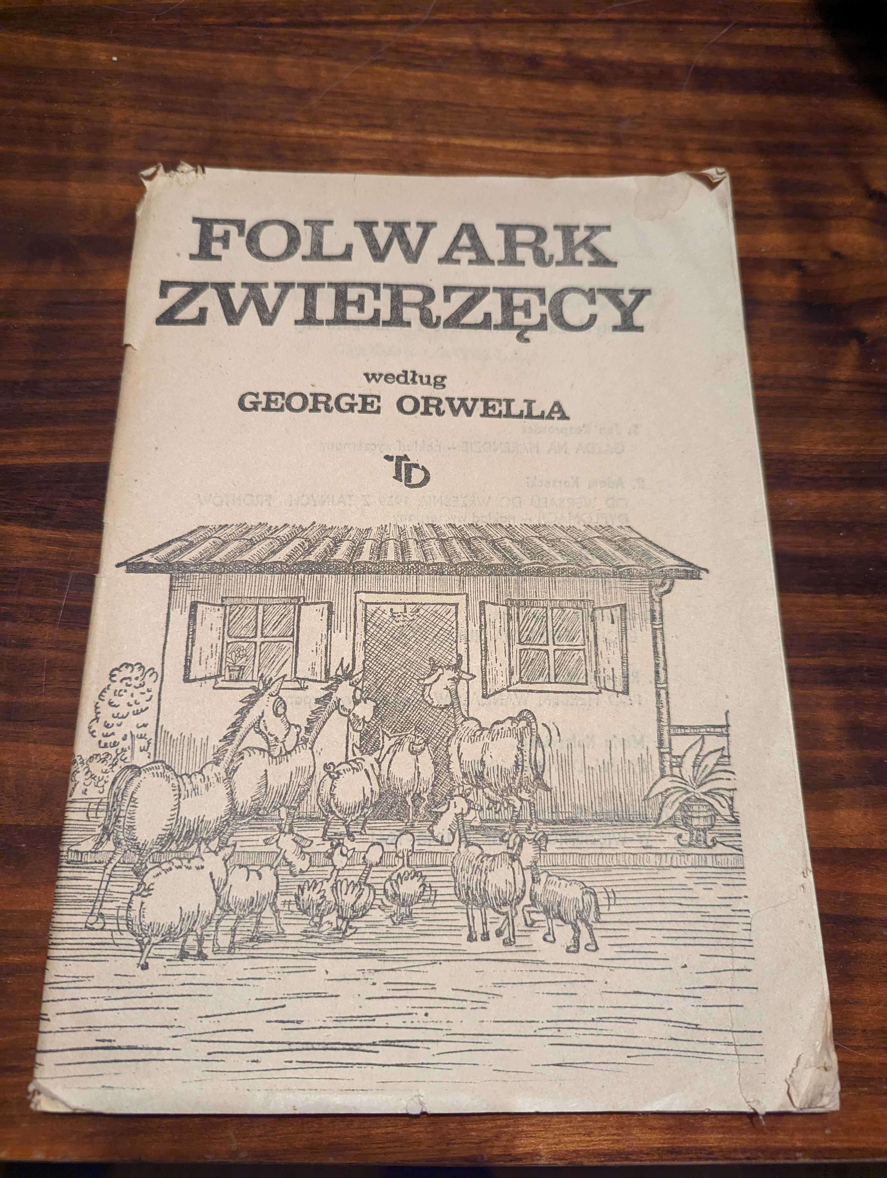 Folwark zwierzęcy według G Orwella komiks