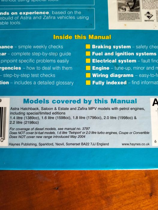 Haynes - Opel Astra e Zafira (Manual Técnico)