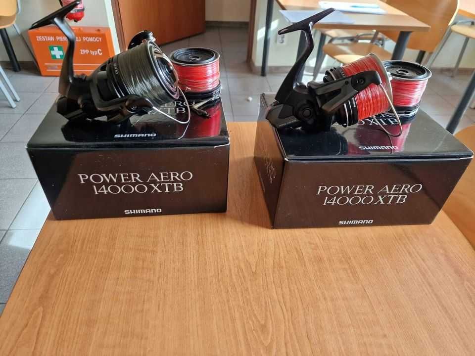 Sprzedam 2 Kołowrotki Shimano power aero 14000 xtb