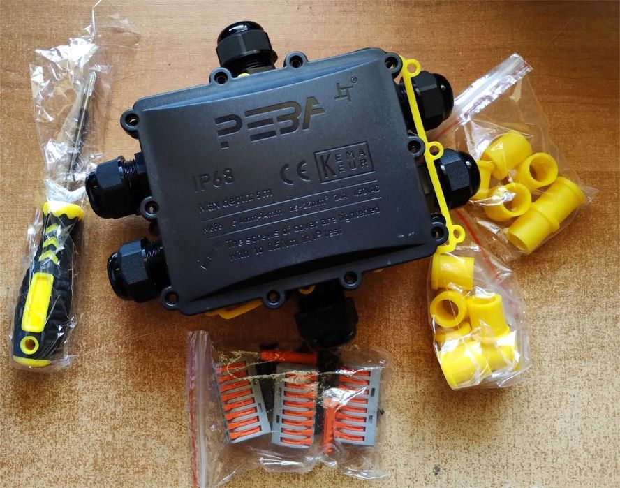 PEBA Puszka przyłączeniowa, Zewnętrzna Wodoszczelna IP68 6-drożne