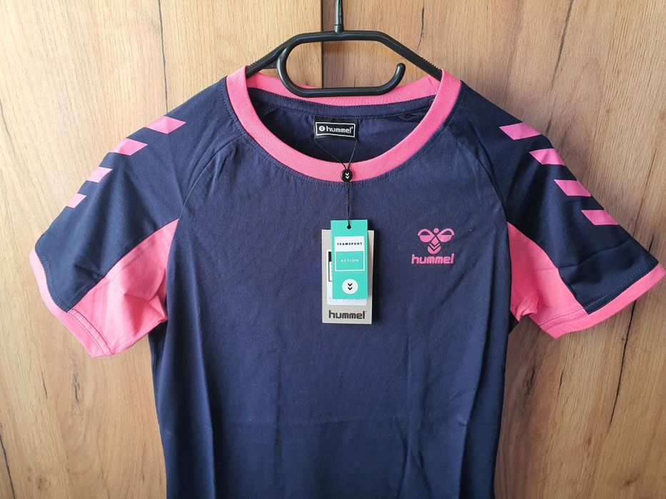 Koszulka bawełniana Hummel, damska, rozmiar XS, nowa w folii, kolekcja