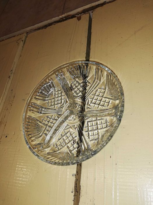 szklany talerz na przekąski