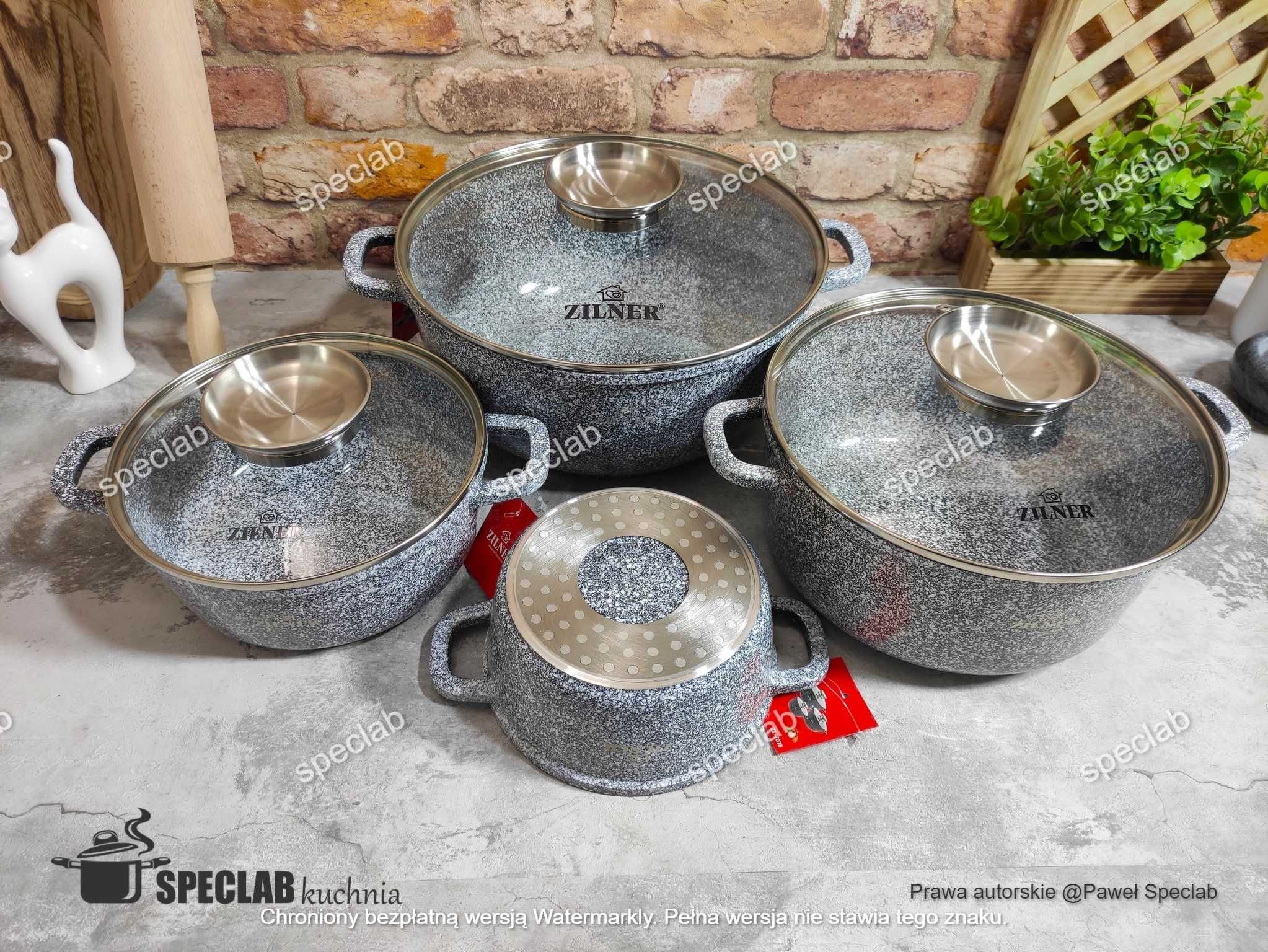 Zestaw garnków ZILNER ZL-7078. Gaz, indukcja, halogen, piekarnik