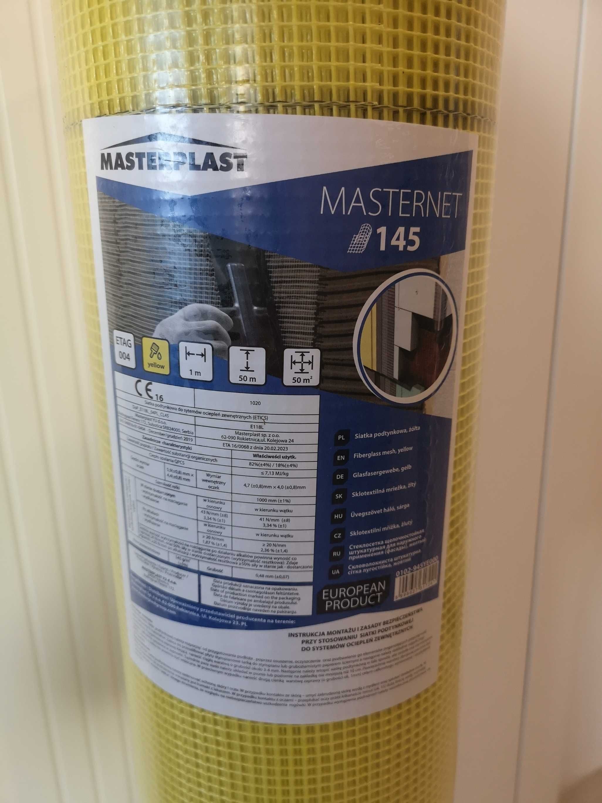 siatka z włókna szklanego 145g MASTERNET 50m2