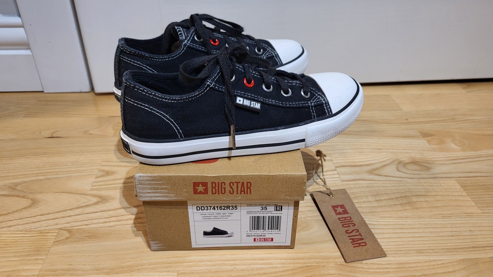 BIG STAR Trampki Dziecięce, czarne, rozmiar 35