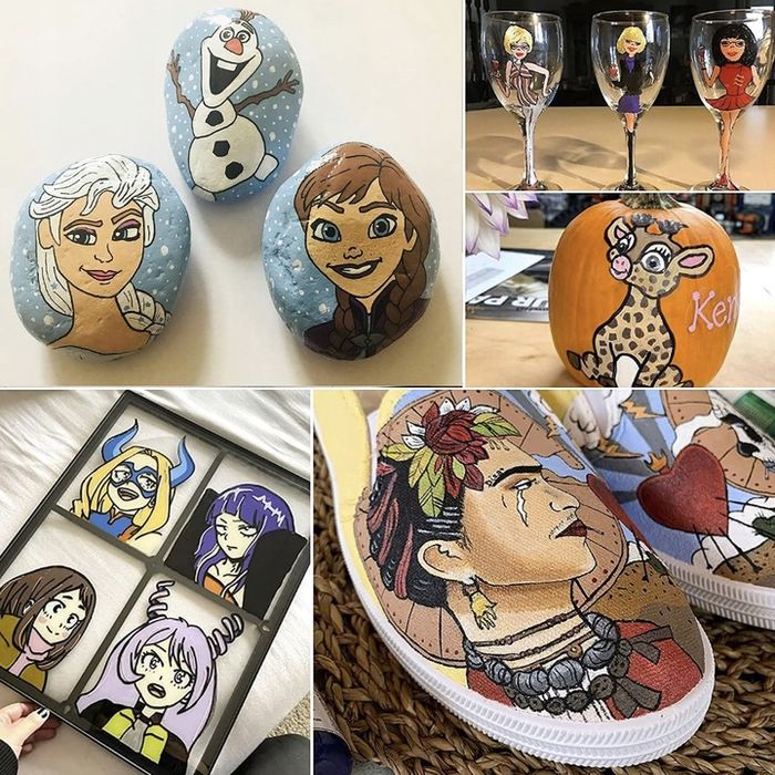 Markery Pisaki Akrylowe Flamastry Do Malowania Ubrań Kamieni 0,7mm 12