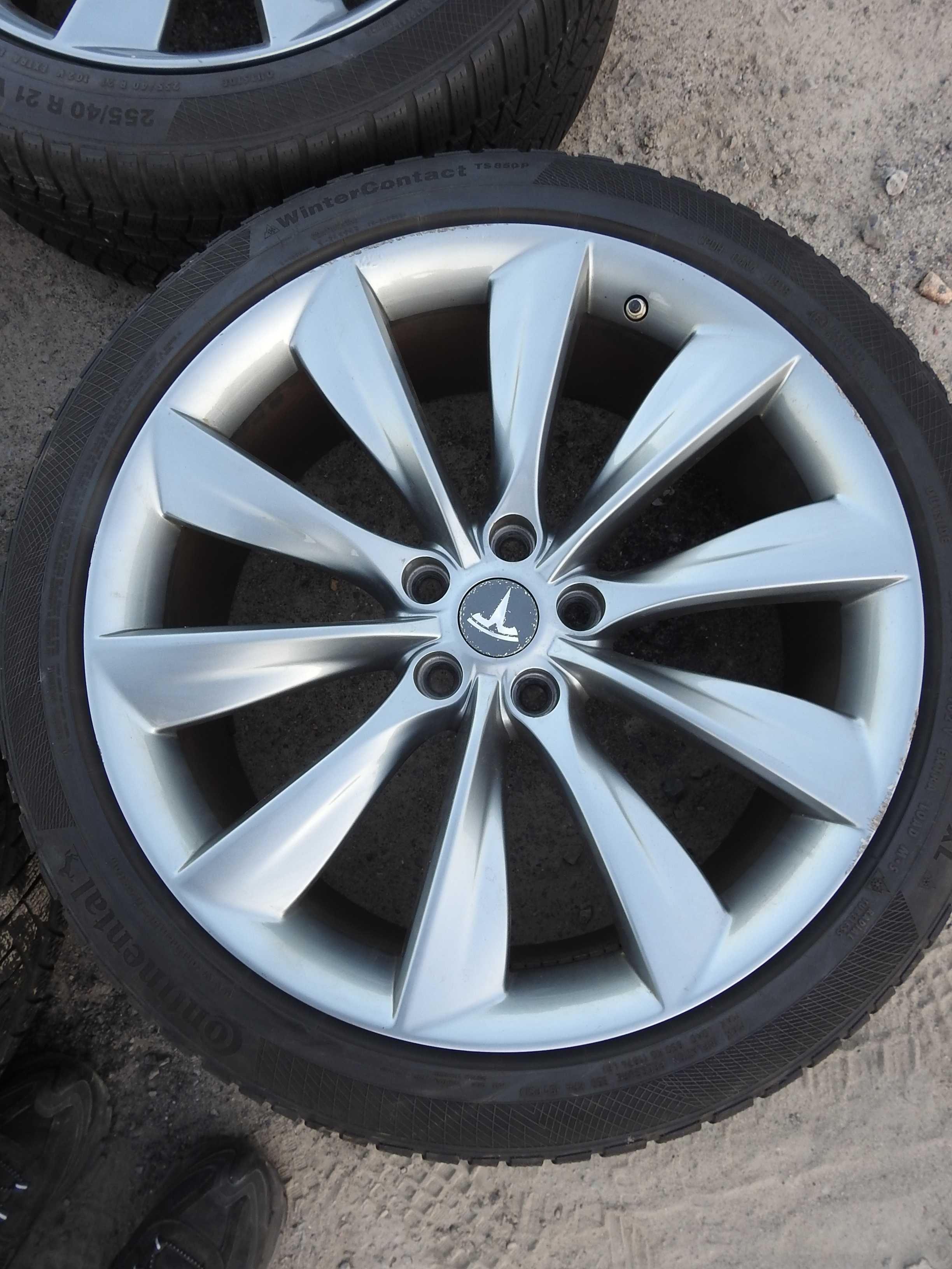 4x Alufelgi 5x120 21'' TESLA  8,5J ET40 TPMS Oryginalny Lakier