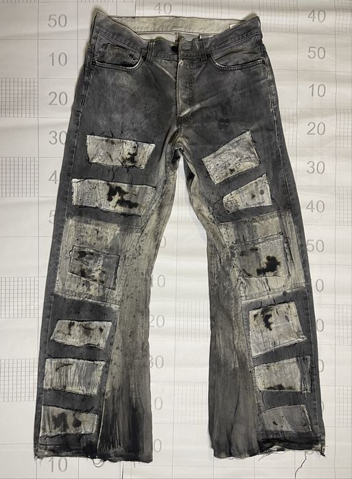КАСТОМНЫЕ опиум джинсы сшытые вручную opium type flared