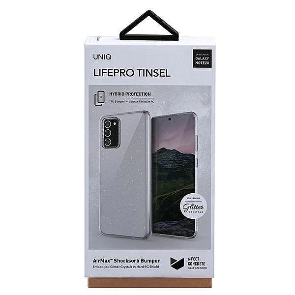 Etui Uniq LifePro Tinsel na Samsung Galaxy Note 20 - przezroczyste