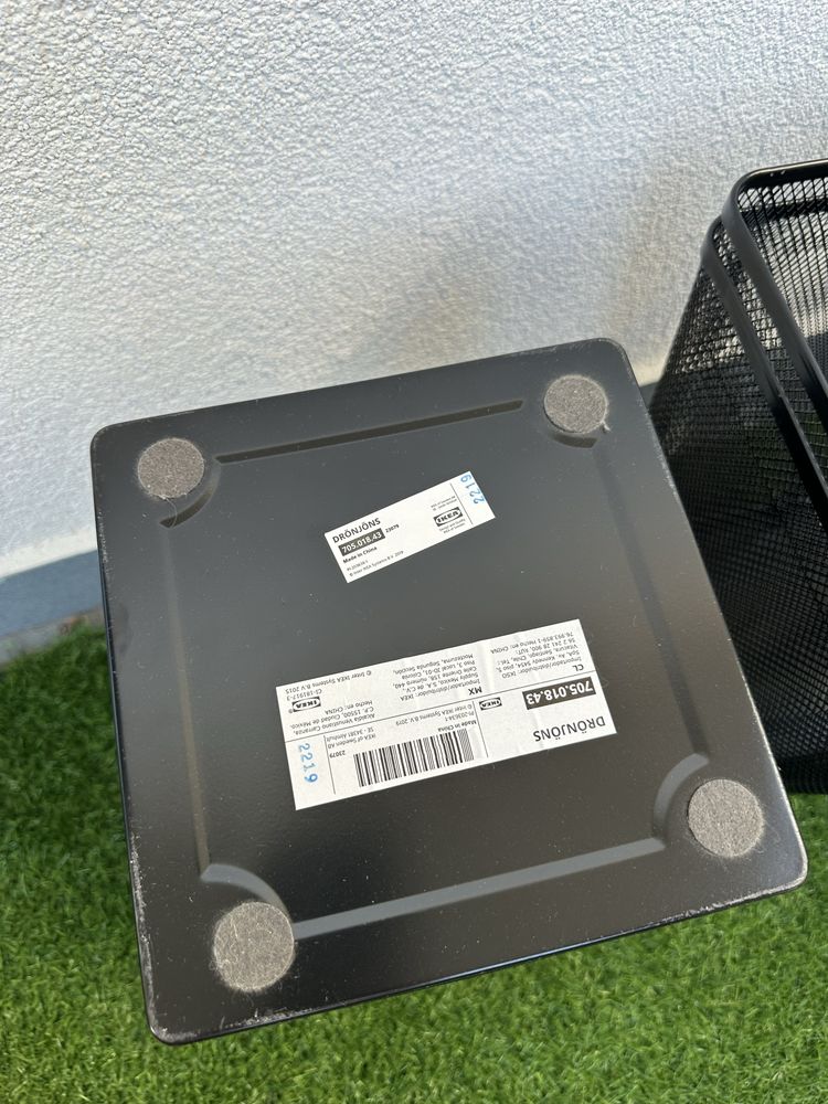 Zestaw 2 x kosz na śmieci biurowy czarny druciany Ikea Dronjons