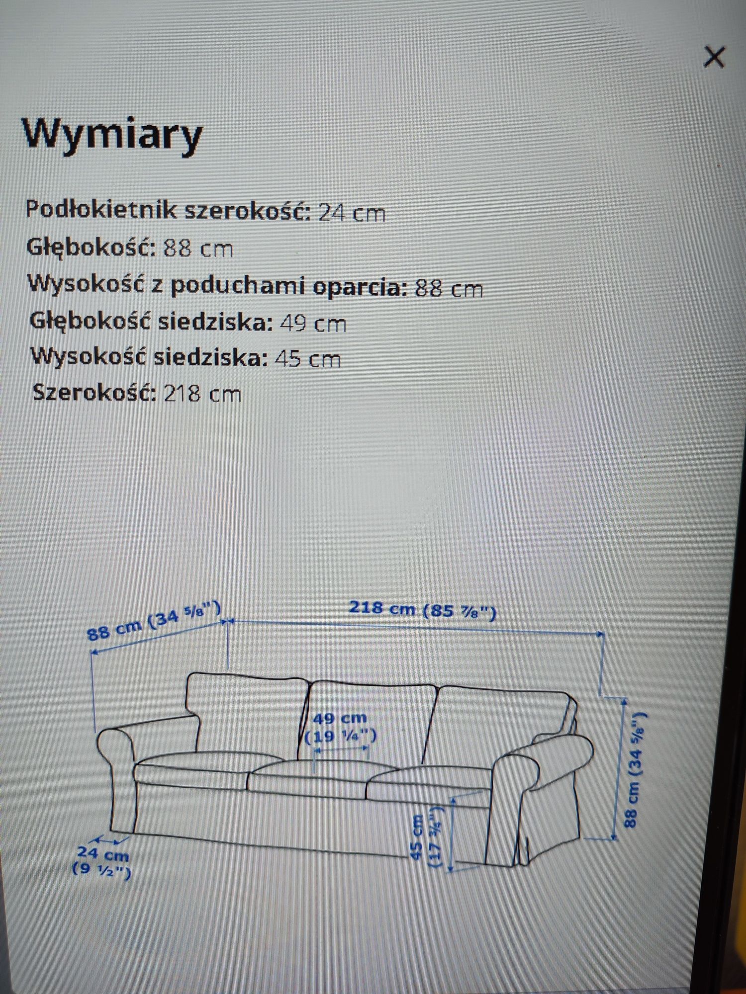 Sofa 3-osobowa Ektorp