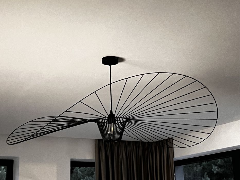 Lampa jak Vertigo 120 cm duża srednica czarna