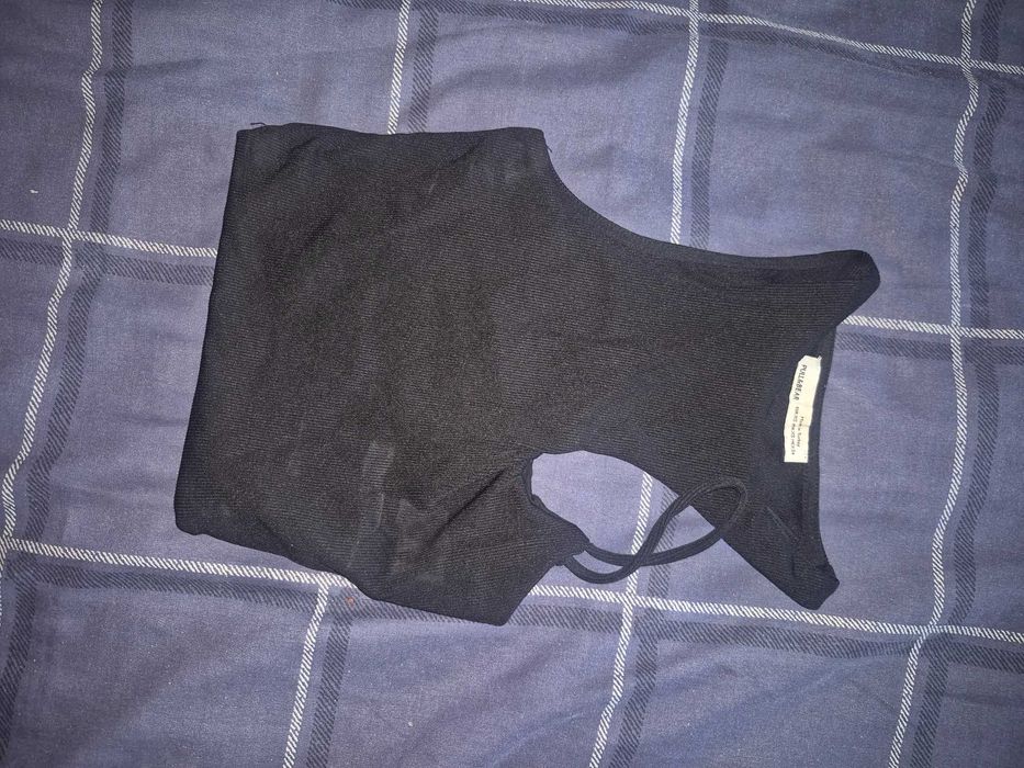 Tops curtos vermelho/preto