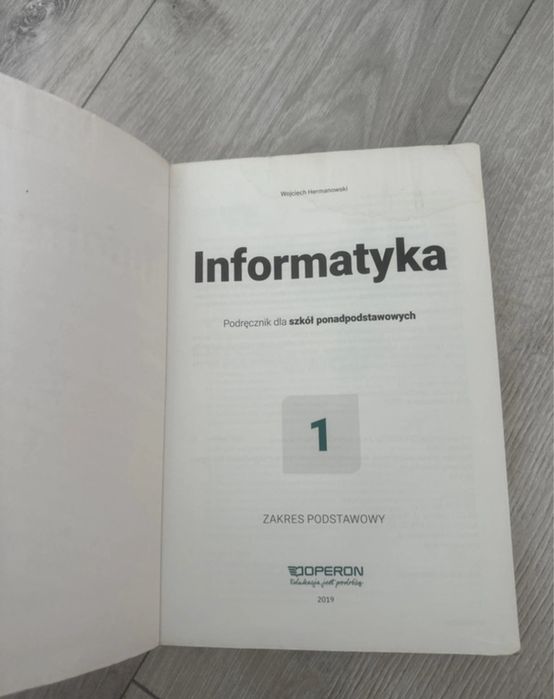 podręcznik informatyka operon klasa 1 zakres podstawowy