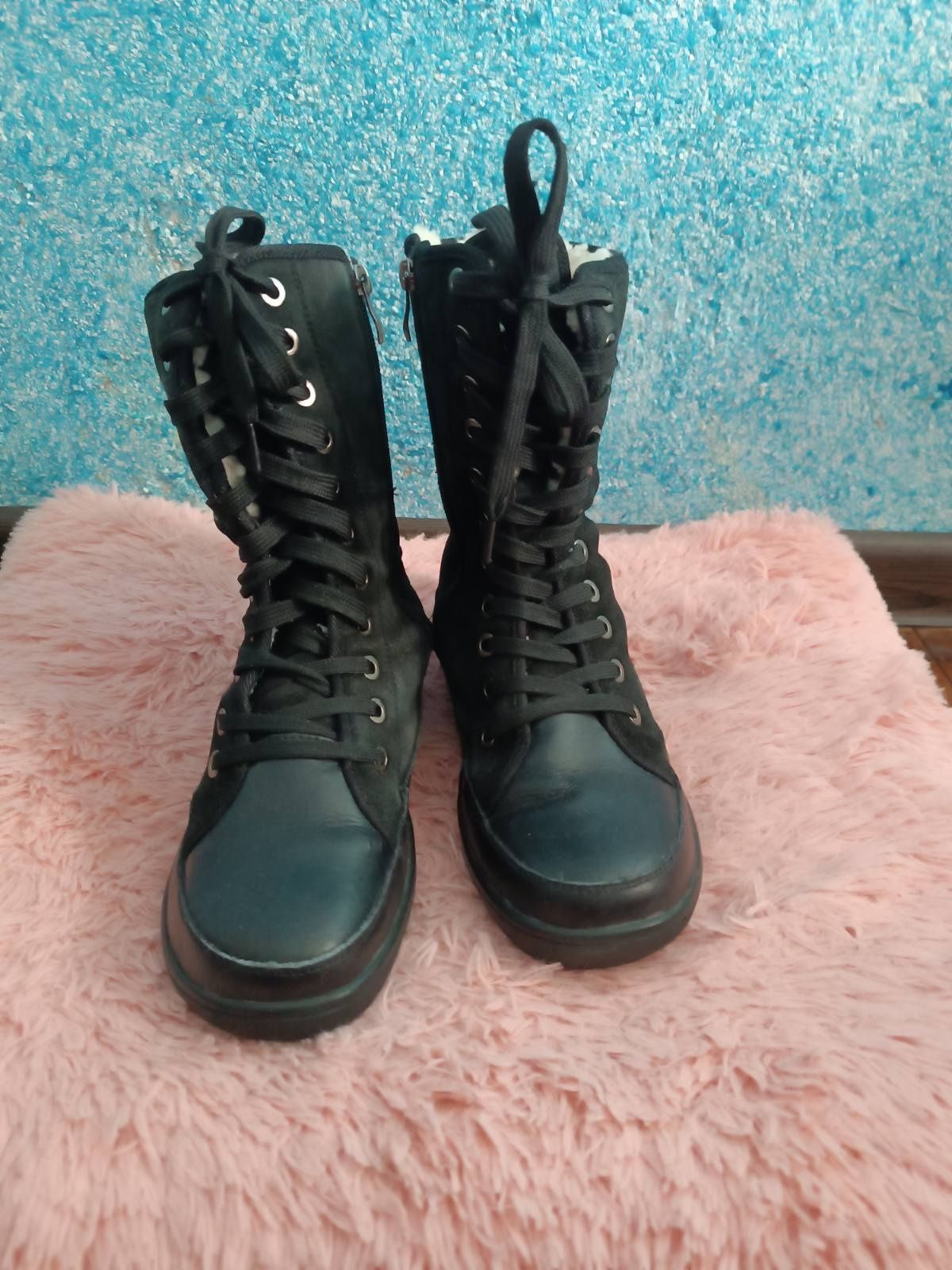 Ботинки женские зимние кожаные и замшевые