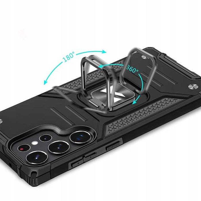 Etui Pancerne Samsung Galaxy S23 Ultra + Szkło Hartowne