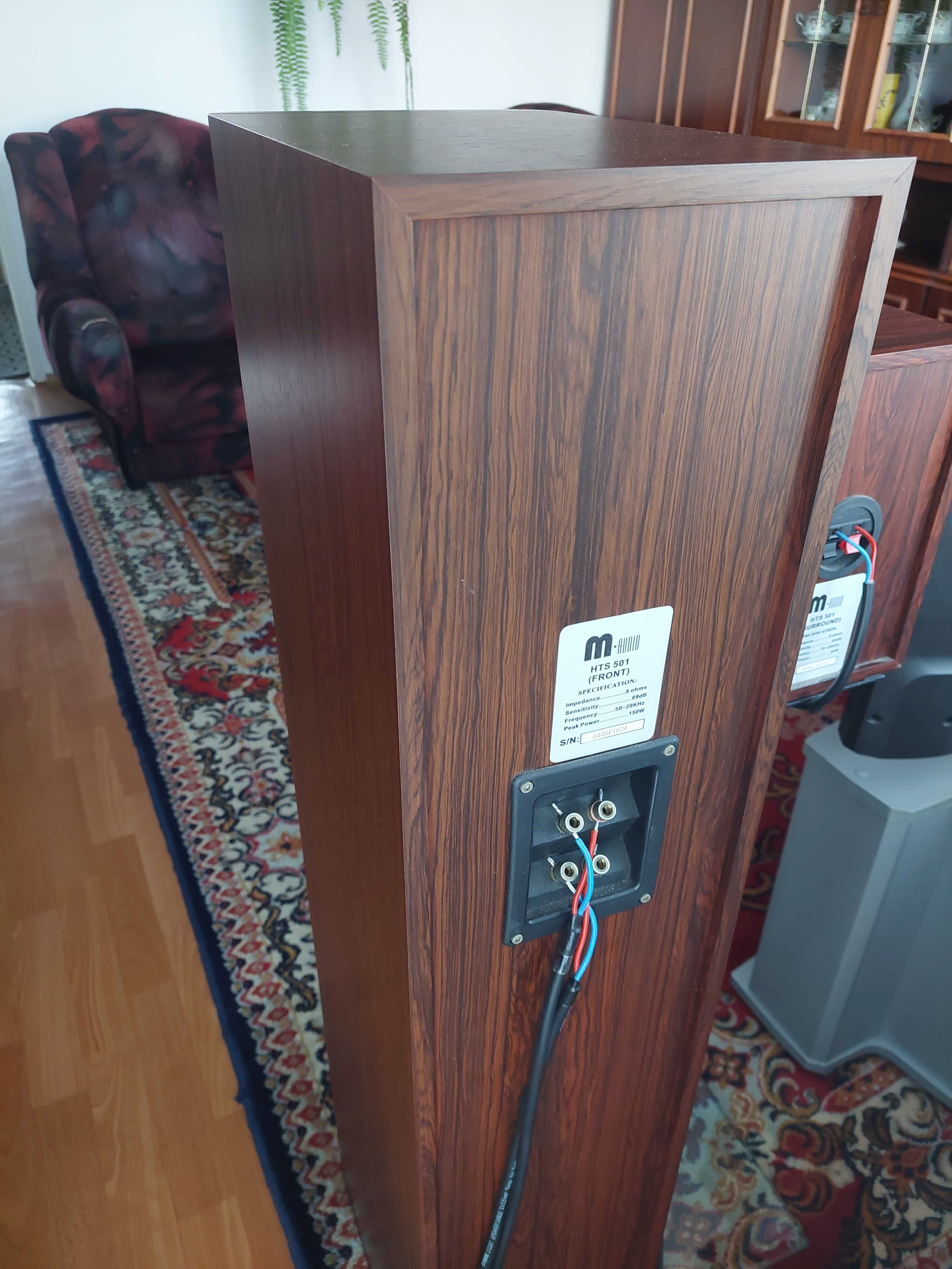 Kolumny m-audio HTS 501 + kable KLOTZ