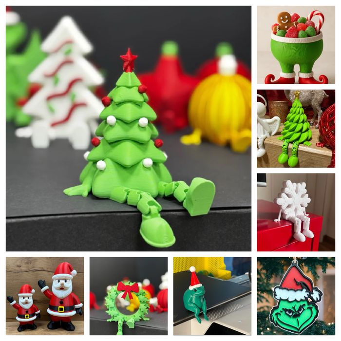 Новорічні 3D іграшки  різдвяні фігурки декор