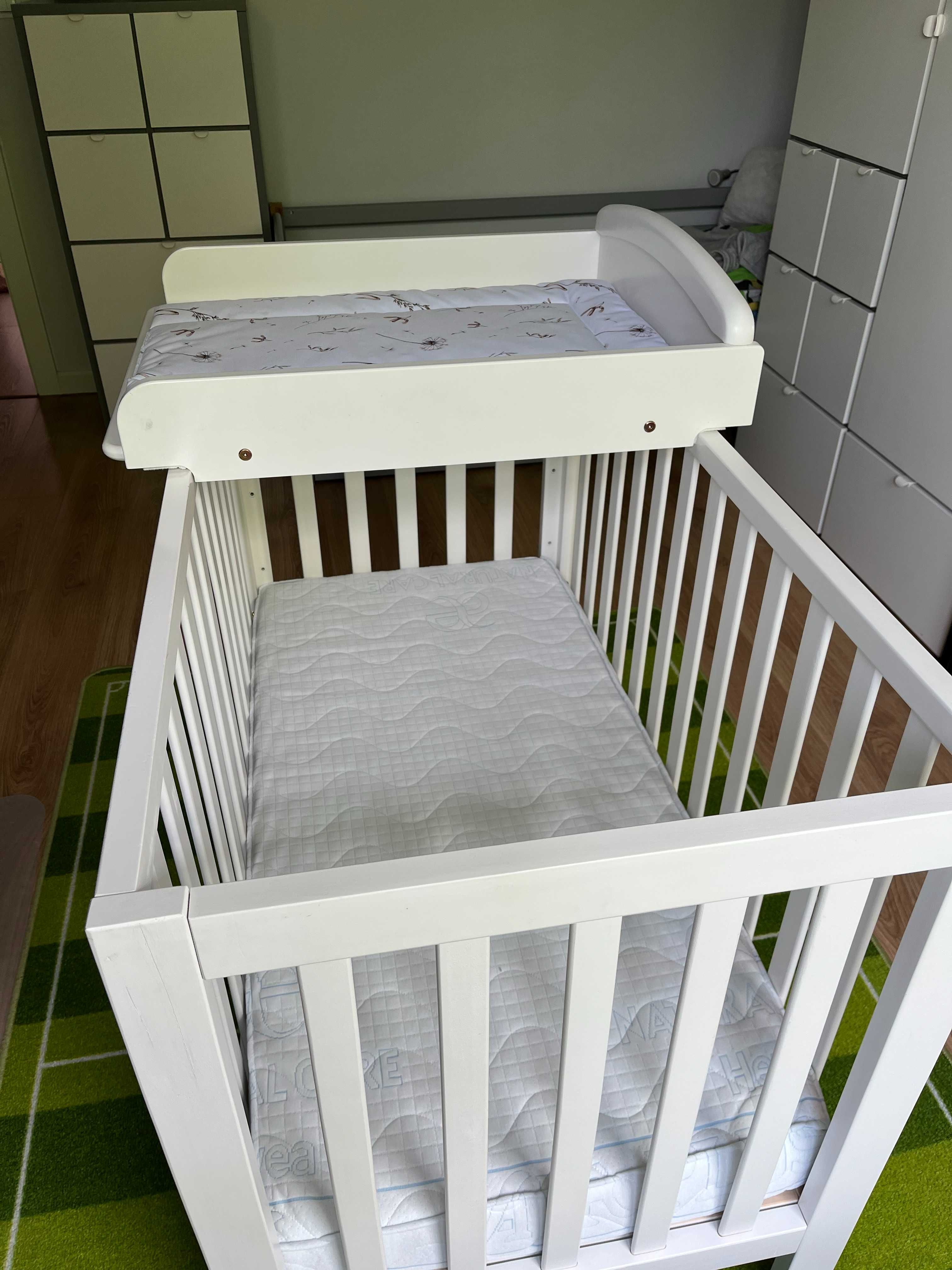 Łóżeczko Troll+monitor oddechu Babysense+przewijak+akcesoria