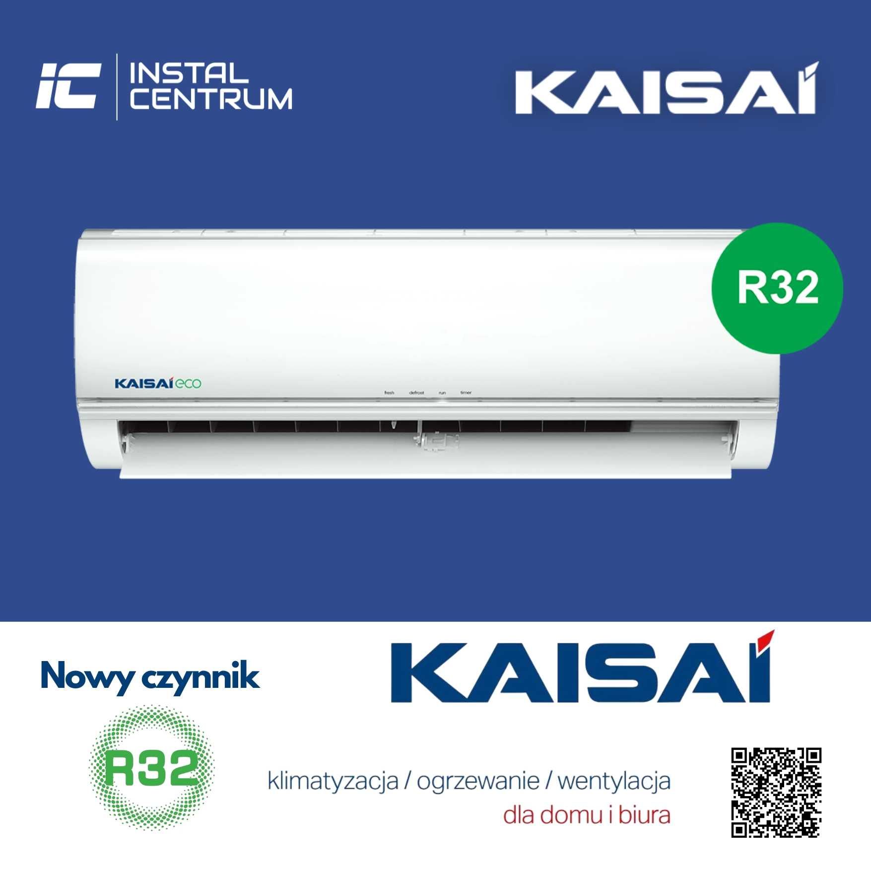 Klimatyzacja KAISAI ECO 3,5 kW do 40 m2 z MONTAŻEM, Cała POLSKA