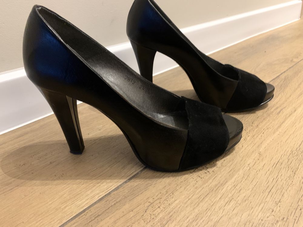 Buty jak  Nowe skórzane r. 37 damskie open toe