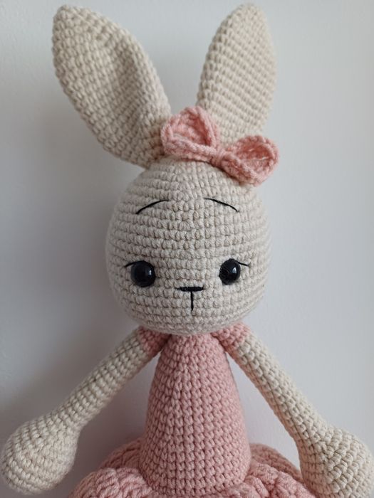 Króliczek robiony na szydełku handmade