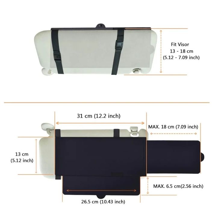 Osłona przeciwsłoneczna przedłużenie do samochodu