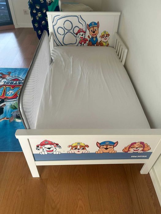 Cama Infantil + Colchão - Patrulha Pata