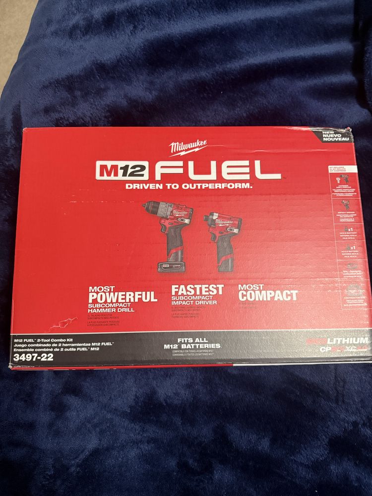 Milwaukee Fuel M12 zakrętarko-wiertarka z udarem, wkrętarka, 2xbateria