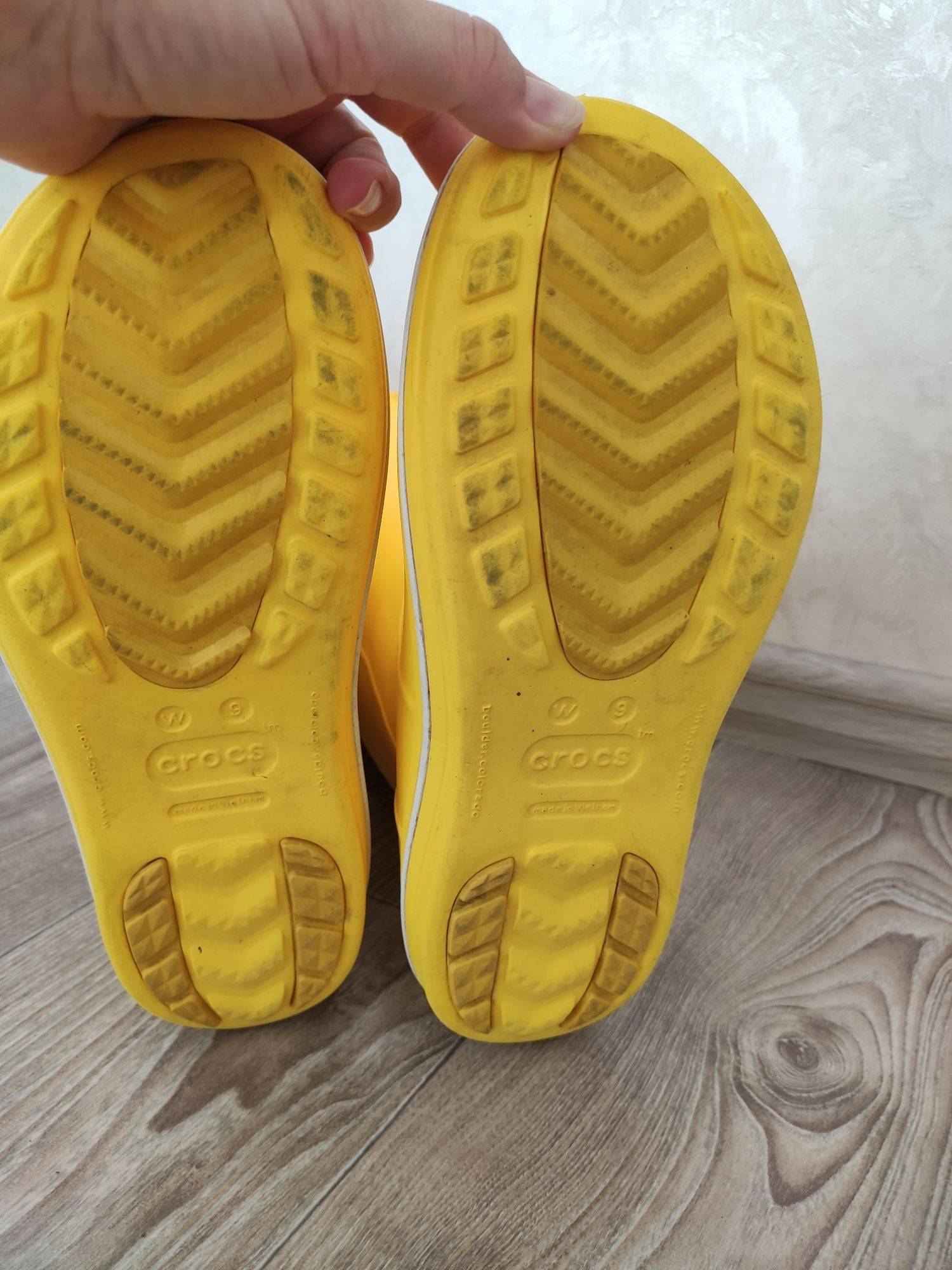 Crocs гумові чоботи жовті W9