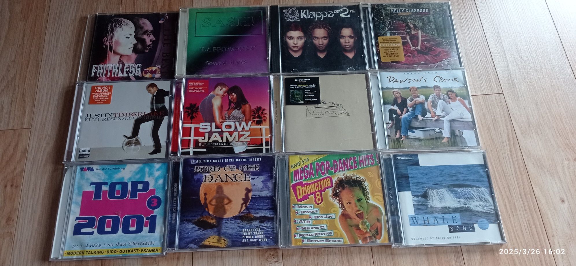 Pakiet 12 CD Faithless, Timberlake, Kelly Clarkson