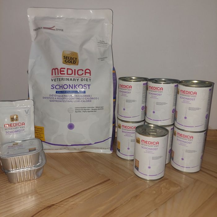 Select Gold gastrointensial low-calories dogs 2.5 kg + 7×400 g + grati