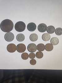 Comjunto de moedas antigas