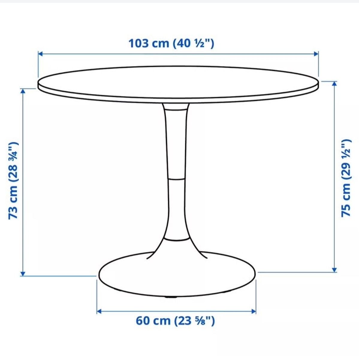 Mesa redonda IKEA 103cm
