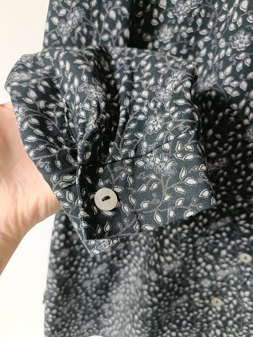 Koszula damska plus size flowers wiskoza w kwiaty 46 XXXL