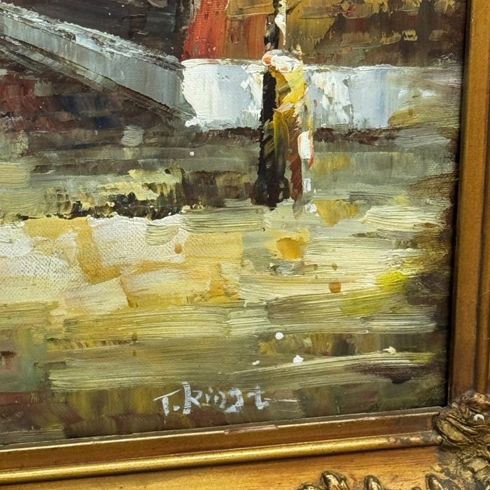 Obraz olejny Warszawa krakowskie przedmieście sygnowany B41/1162