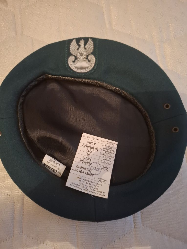 Beret Zielony Wojsk Lądowych rozmiary 55.
