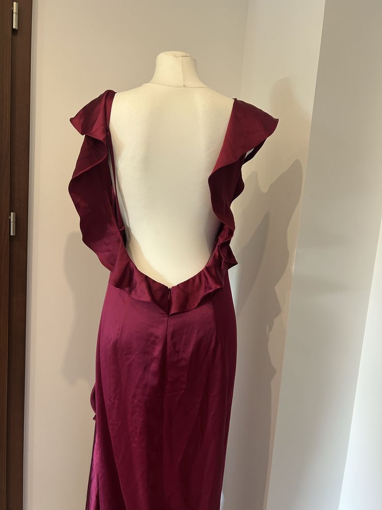 Ekskluzywna sukienka suknia elegancka wizytowa na wesele balowa długa