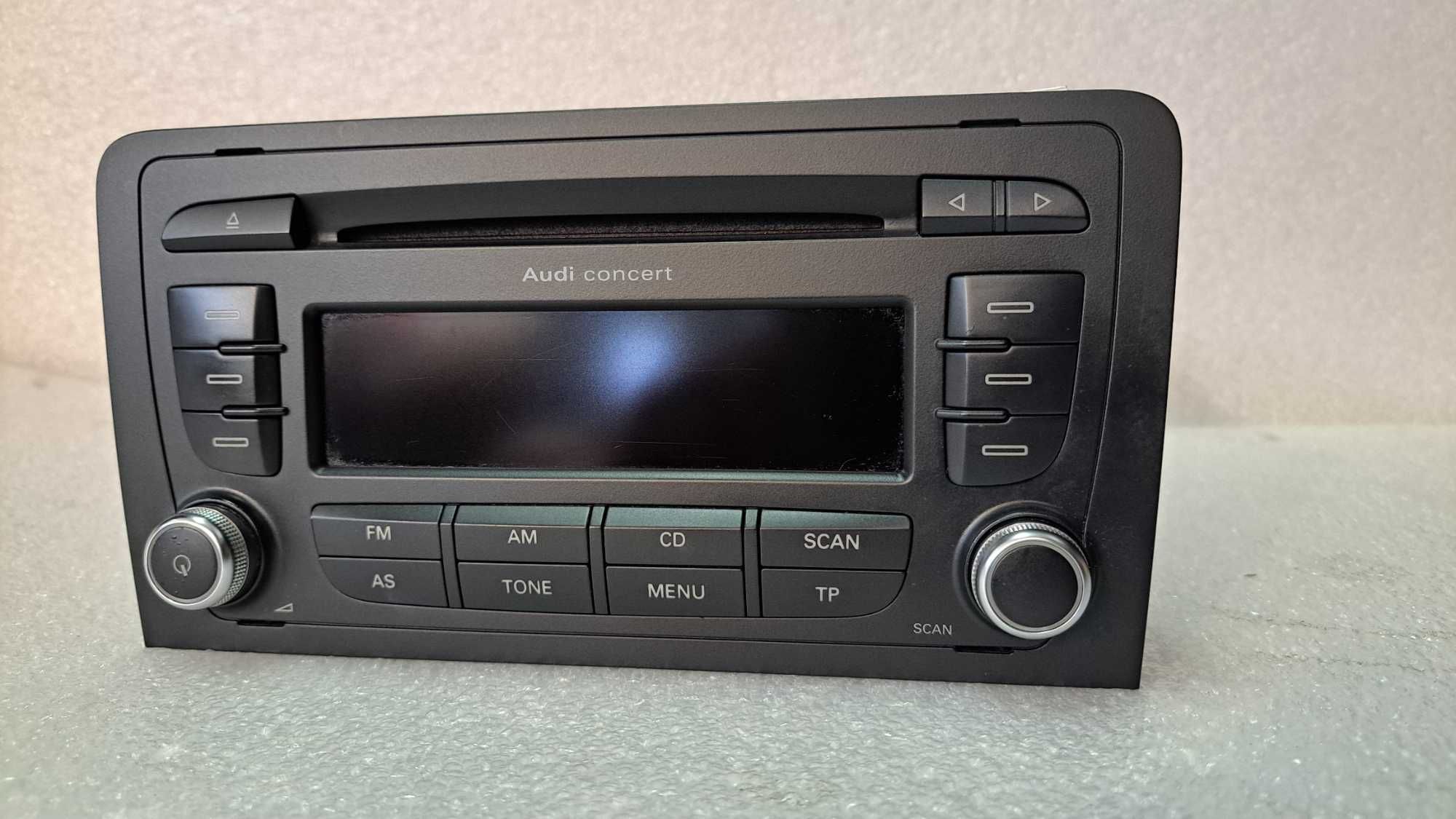 Radio Audi A3 8P Audi Concert 2DIN BOSE + kod + książka