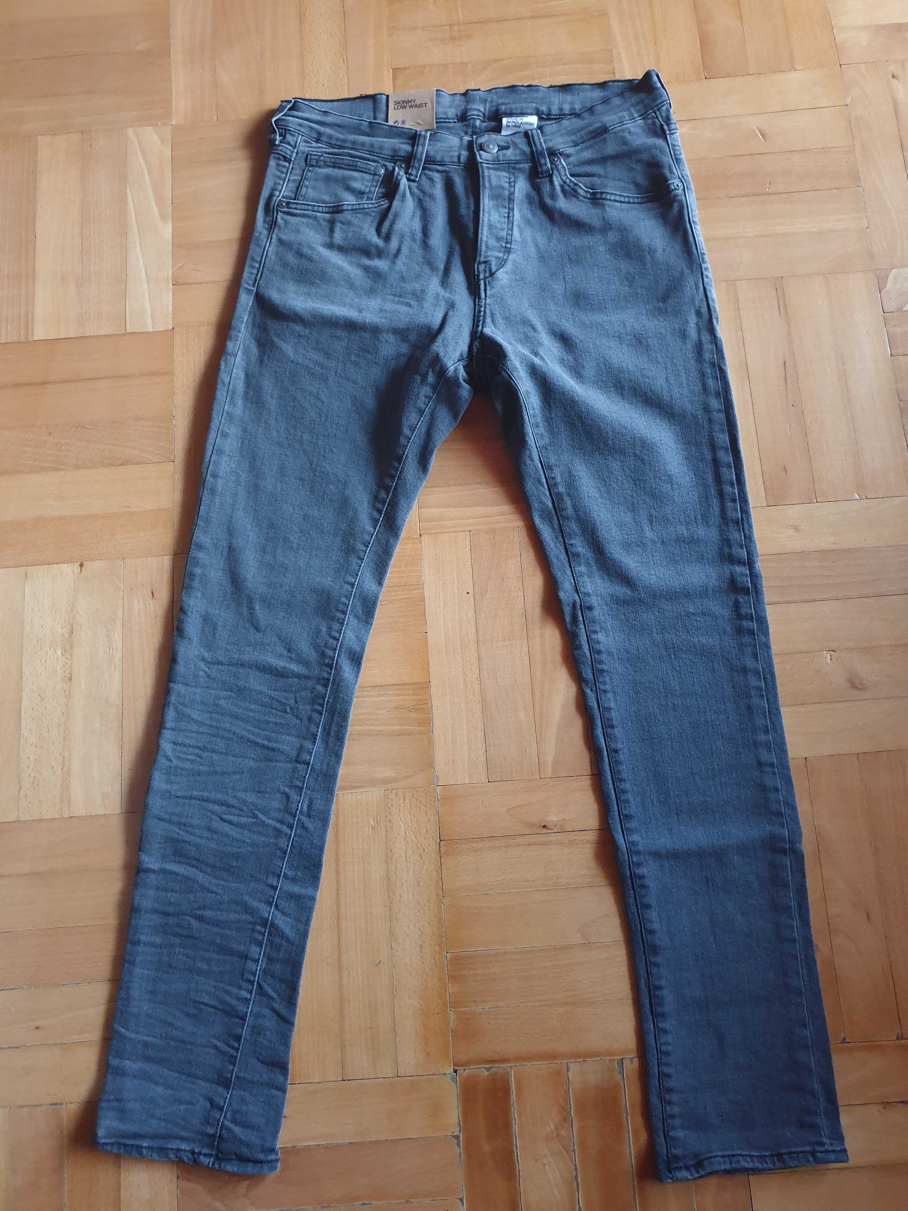 Spodnie Jeansowe H&M Denim Skinny Low Waist 33/32 Nowe