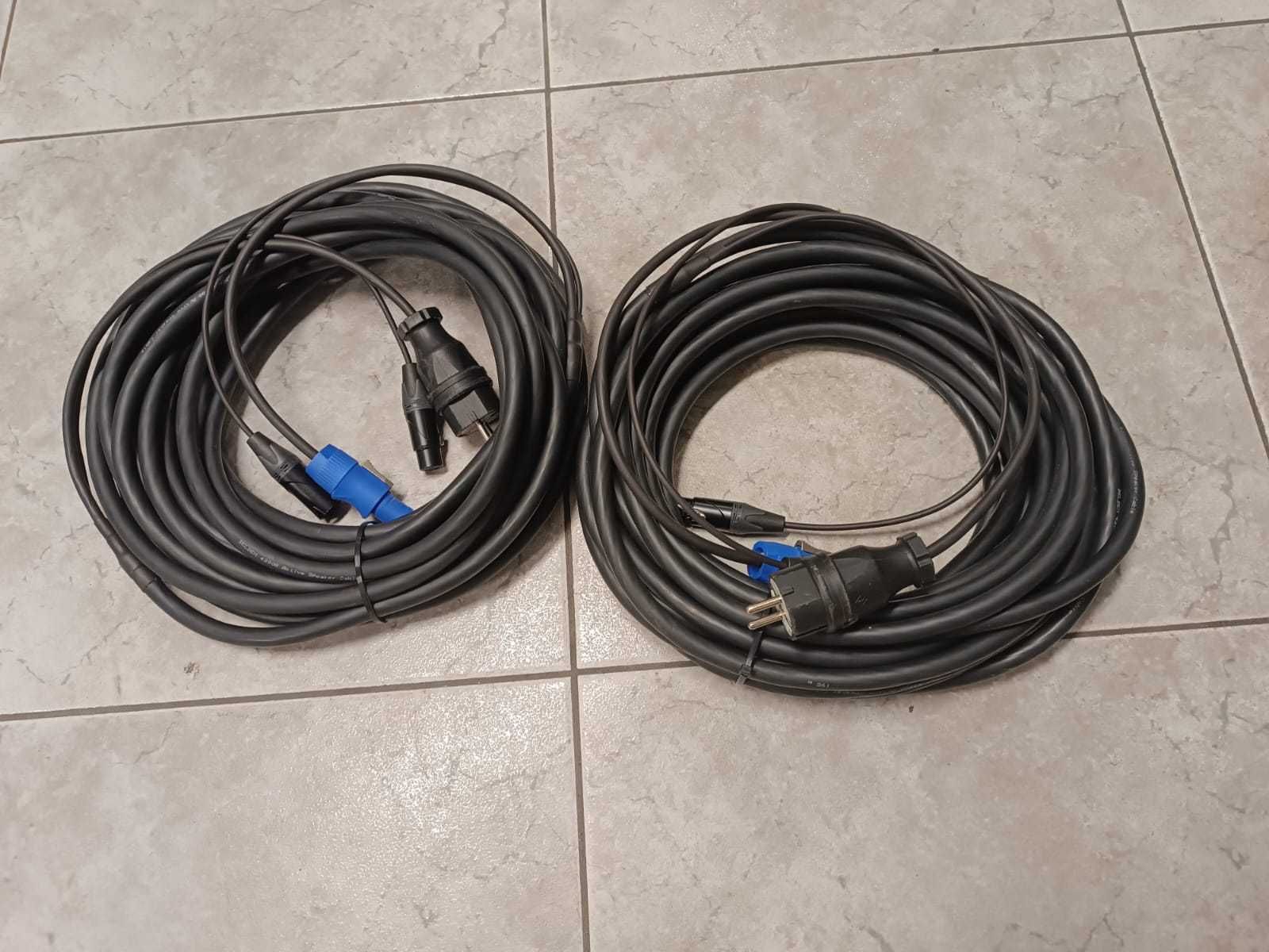 Kabel hybrydowy do kolumn aktywnych Powercon + Audio BELDEN 2x 14m