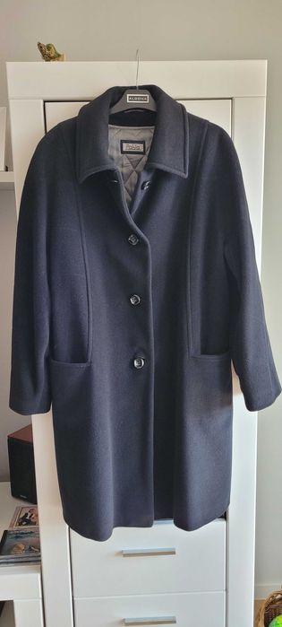 Płaszcz damski PABIA 100 % wełna owcza czarny