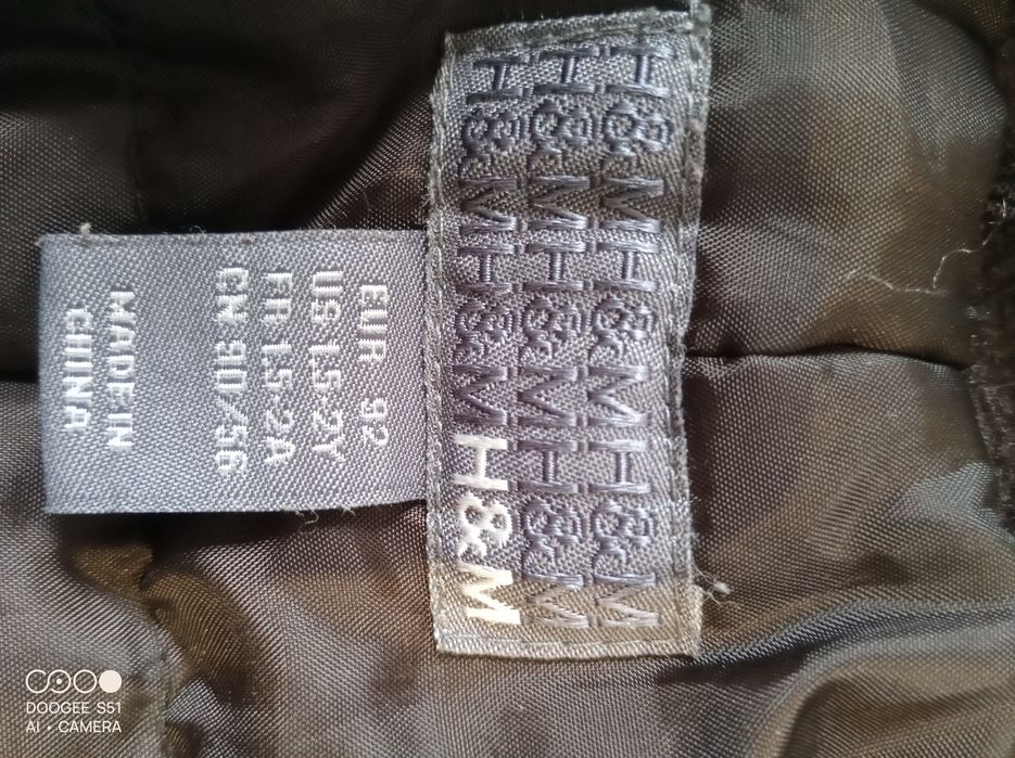 Kombinezon zimowy, dziecinny, chłopięcy, brązowy H&M róż.92