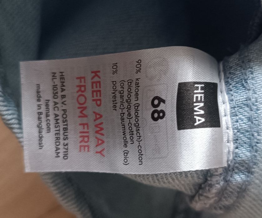 Sukienka jeansowa ogrodniczka - rozmiar 68