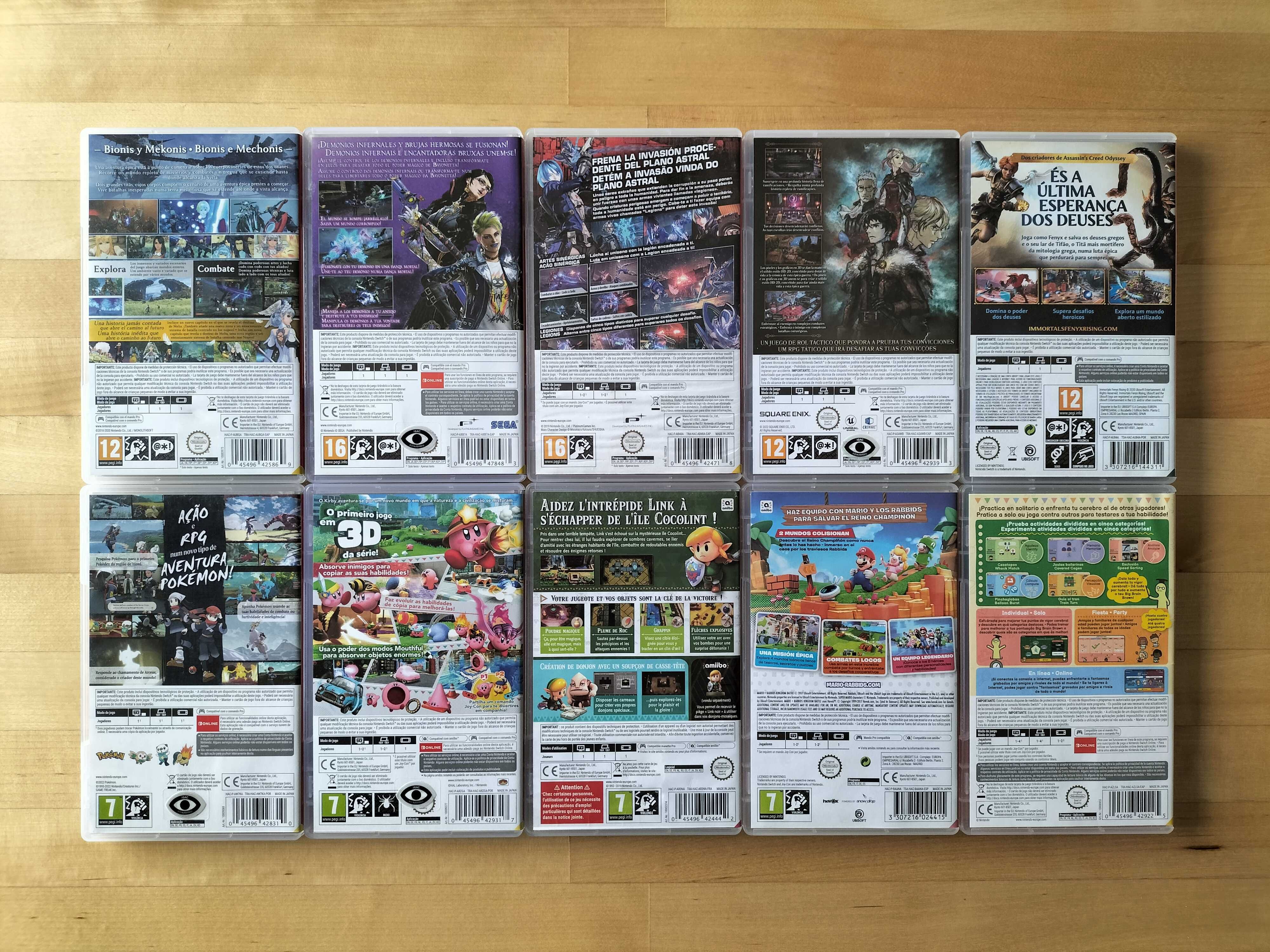 Mario, Pokémon, Kirby, Bayonetta, Triangle Strategy - Jogos Switch