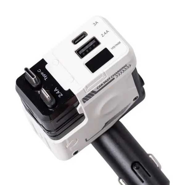 ХІТ! Зарядка в авто 4в1 66ВТ, USB-C, Lightning, PD, автонамотка кабелю