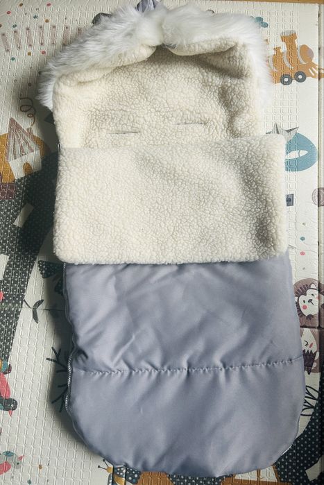 Wełniany ciepły śpiwór kizia mizia do spacerówki