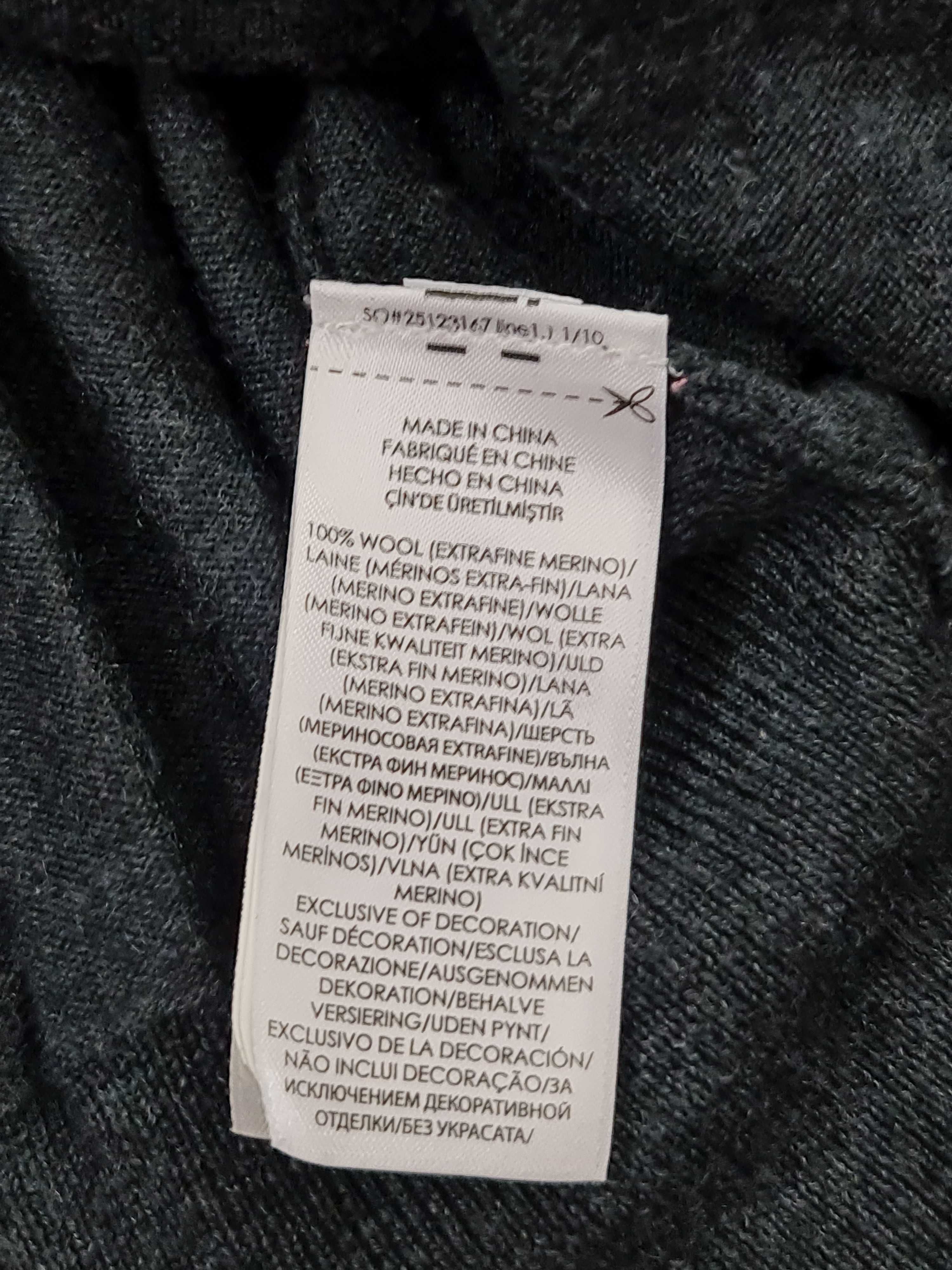 Kardigan Sweter Polo Ralph Lauren Rozmiar XL 100% Wełna z Merynosów